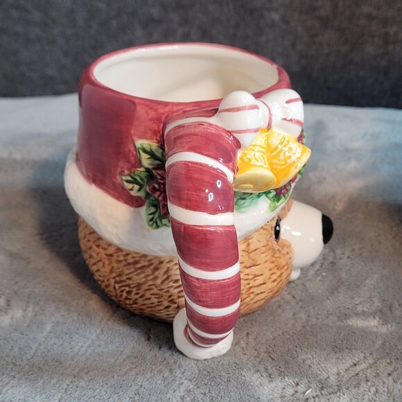 Vintage 1996 Teddy Bear Christmas Holiday Mug 20 oz Cup Nuts~Candy~Planter w/Box - Picture 2 of 11